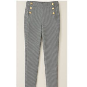 Tommy Hilfiger Sailor Ponte Lorimer Houndstooth Trousers Black/White M Office